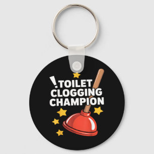 Chaveiro Campeão de Entupimento de Vaso Sanitário Humor de 