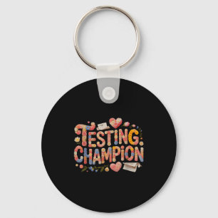 Chaveiro Campeão de testes Kawaii tudo está bem matemática