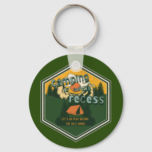 Chaveiro Camping é Adulto Recess, Vamos Go Play