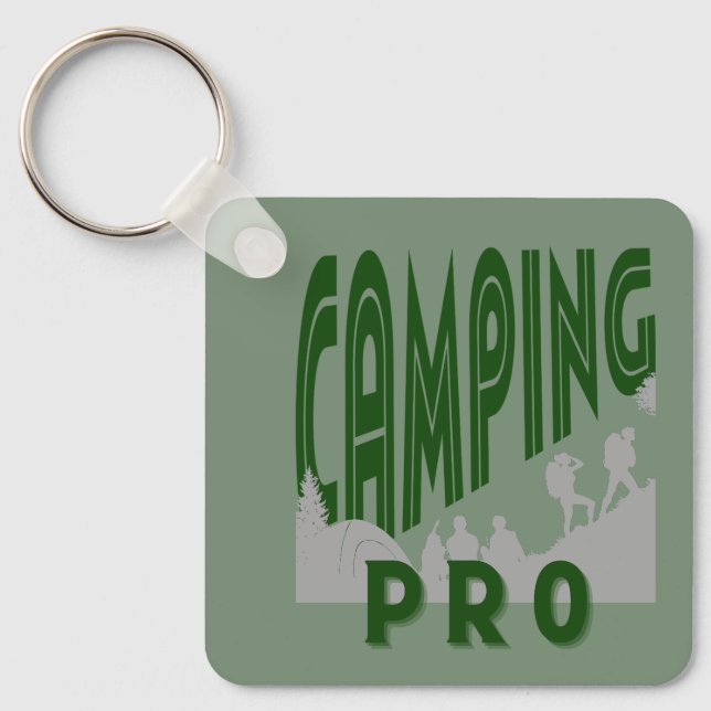 Chaveiro Camping pro para campers ou aspirantes a profissio (Frente)