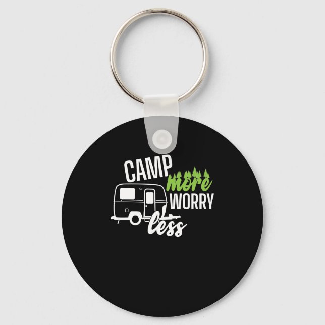 Chaveiro Camping Wohnwagen "Camp More Worry Less" (Frente)