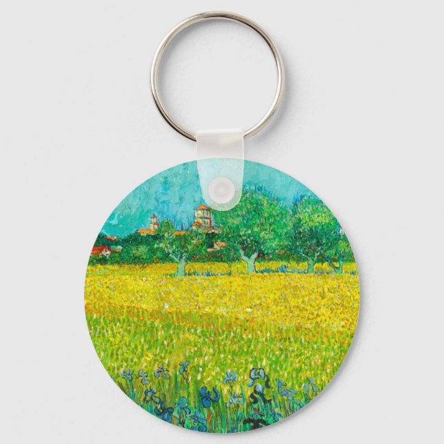 Chaveiro Campo de Íris perto de Arles de Van Gogh (Frente)