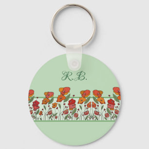 Chaveiro Campo de papoila personalizante