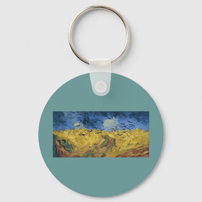 Chaveiro Campo de trigo de Vincent van Gogh com corvos (189 (Frente)