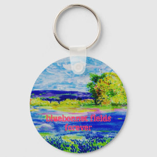 Chaveiro campos de bluebonnet para sempre