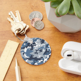 Chaveiro Camuflagem Azul da Neve de inverno, Militar, Exérc