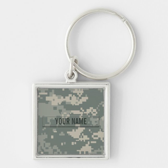 Chaveiro Camuflagem da ACU do exército customizável (Frente)