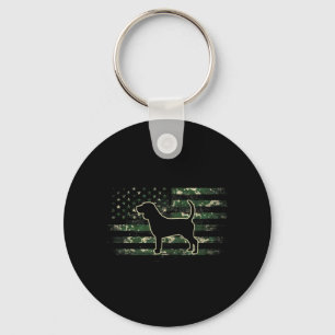 Chaveiro Camuflagem de Beagle Bandeira Americana EUA Amante