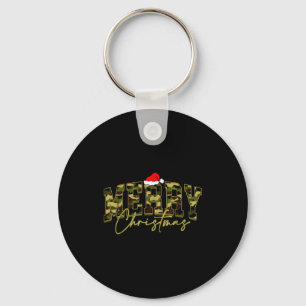 Chaveiro Camuflagem Feliz Natal Chapéu do Papai Noel Roupas