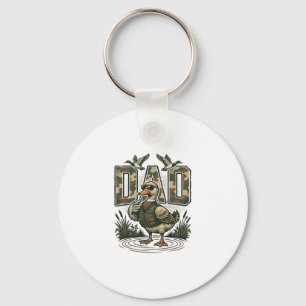 Chaveiro Camuflagem Papai Pato Desenho de Camiseta de Gravu