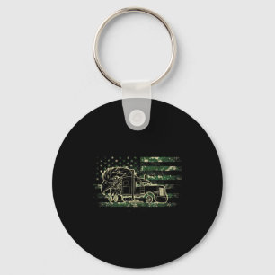 Chaveiro Camuflagem patriótica de caminhoneiro bandeira ame