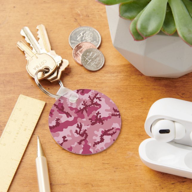 Chaveiro Camuflagem rosa (Mesa)