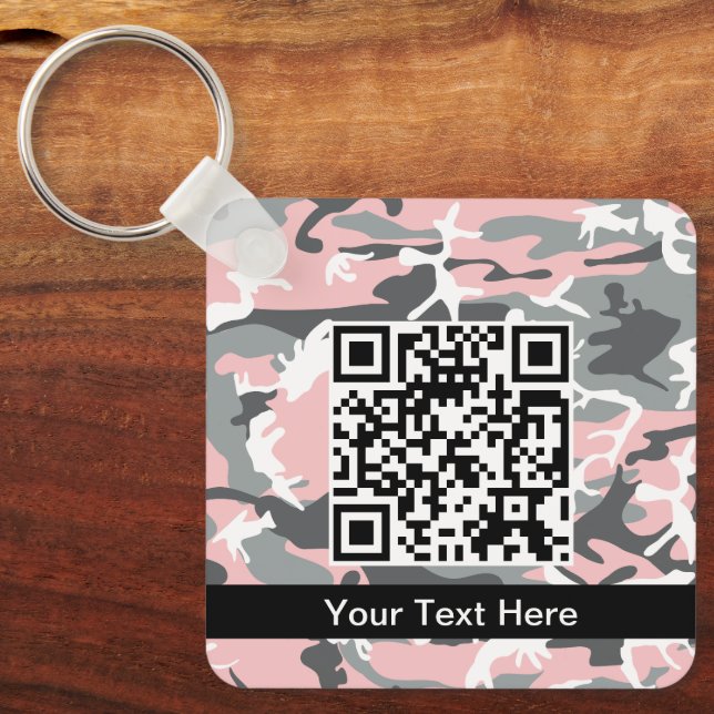 Chaveiro Camuflagem rosa e Cinza, Militar, Exército (Frente)