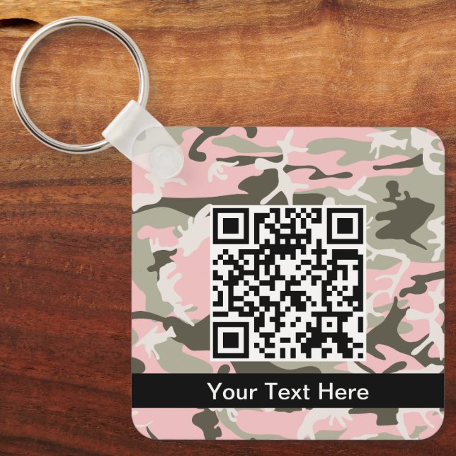 Chaveiro Camuflagem Rosa e Verde, Camuflagem, Militar, Exér (Frente)