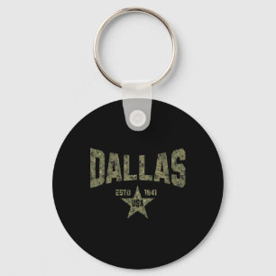 Chaveiro Camuflagem Souvenir EUA Estrela Dallas Texas