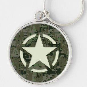 Chaveiro Camuflagem Verde Decal de Estêncil Estelar