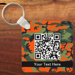 Chaveiro Camuflagem Verde e Laranja, Camuflagem, Militar, E