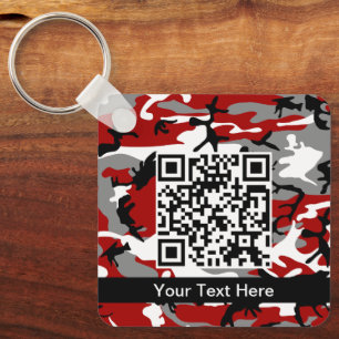 Chaveiro Camuflagem Vermelha e Cinza, Militar, Exército