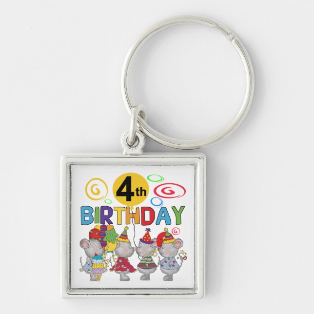Chaveiro Camundongos 4.º t-shirts e presentes de aniversári (Frente)