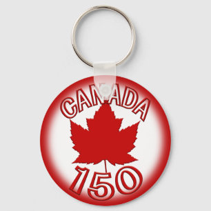Chaveiro Canadá 150 Souvenir Key Chain & Canada Maple Leaf