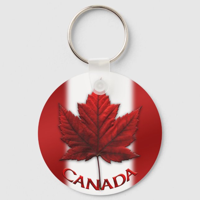 Chaveiro Canadá Flag Souvenir Key Chain & Canada Maple Leaf (Frente)