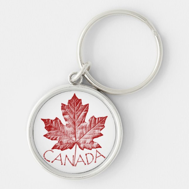 Chaveiro Canadá Flag Souvenir Key Chain & Canada Maple Leaf (Frente)