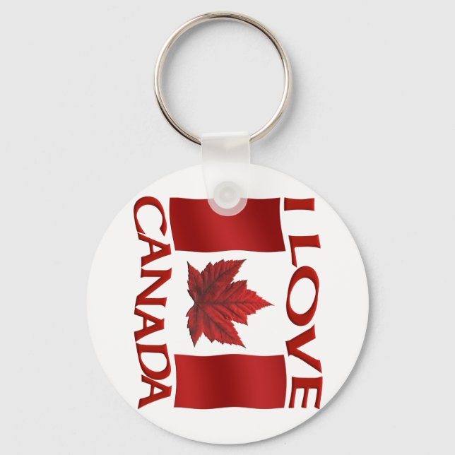 Chaveiro Canadá Flag Souvenir Key Chain & Canada Maple Leaf (Frente)