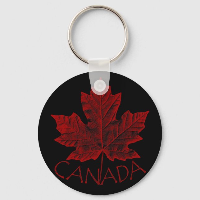 Chaveiro Canadá Flag Souvenir Key Chain & Canada Maple Leaf (Frente)
