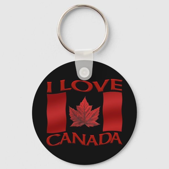 Chaveiro Canadá Flag Souvenir Key Chain & Canada Maple Leaf (Frente)