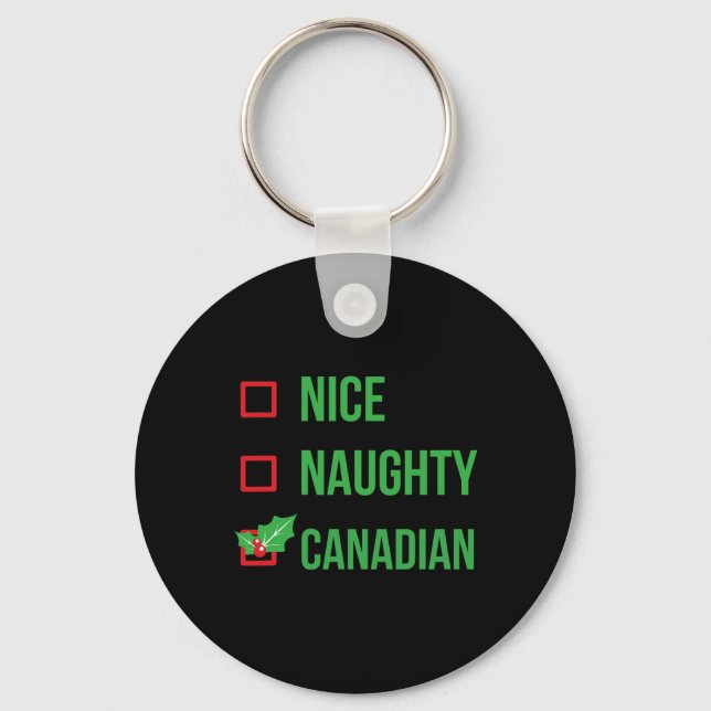 Chaveiro Canadian Funny Canada Pajama Natal Gift (Frente)