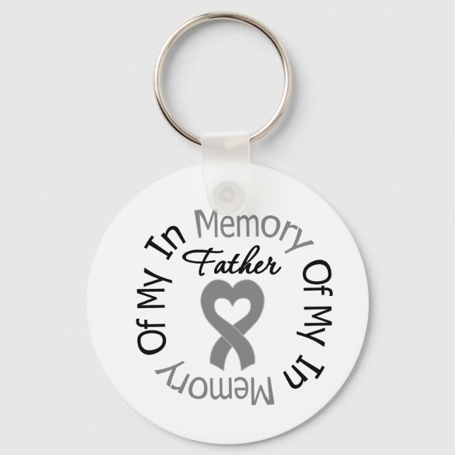 Chaveiro Cancer cerebral em memória do meu pai (Frente)