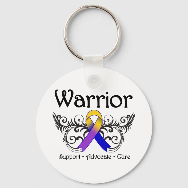 Chaveiro Cancer da Bladder Warrior Scroll Wings (Frente)