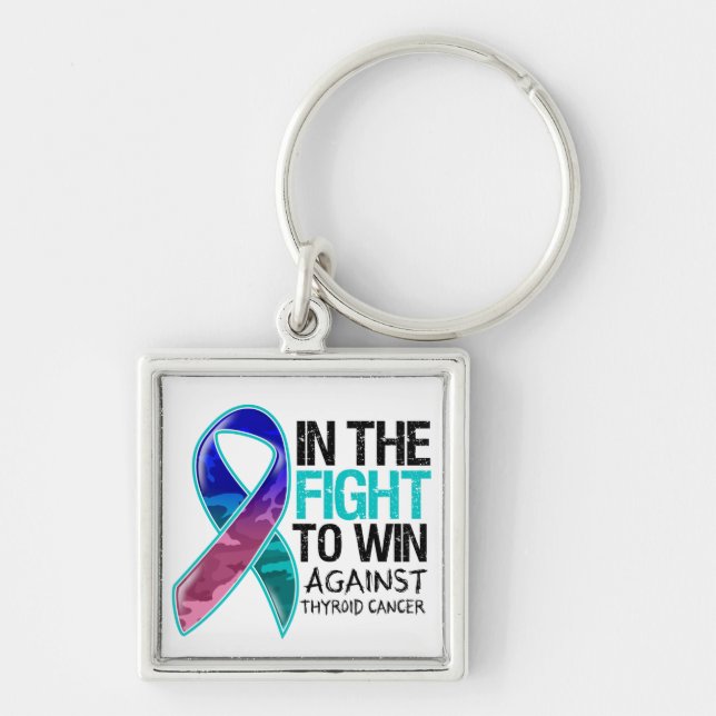Chaveiro Cancer Da Tiroide - Luta Para Ganhar (Frente)