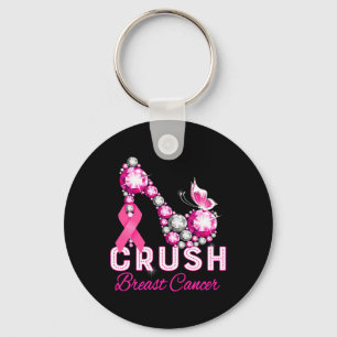 Chaveiro cancer de mama do guerreiro do cancer de esmagamen