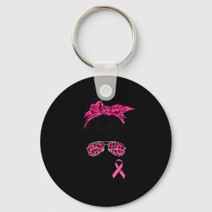 Chaveiro Cancer de Mama do Guerreiro Rosa-Rosa-Cinzento-Cin