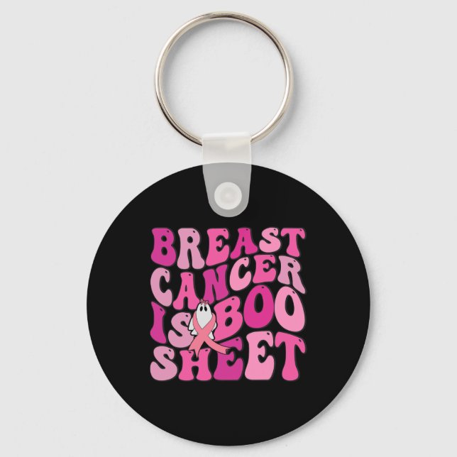 Chaveiro Cancer De Mama Engraçado É Fita Rosa Fantasma (Frente)