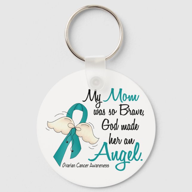 Chaveiro Câncer de ovário Angel 2 Mãe (Frente)