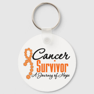 Chaveiro Câncer de rim Survivent Journey Orange Ribbon