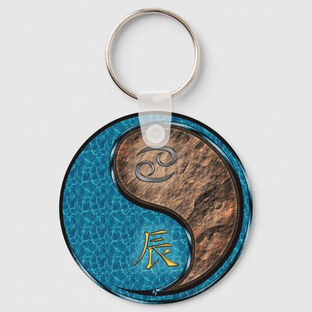 Chaveiro Cancer e Dragão da Terra (Frente)