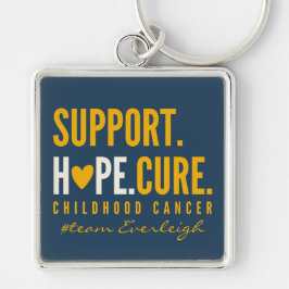 Chaveiro cancer infantil suporta esperança Nome personaliza