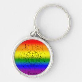 Chaveiro Cancer Zodiac LGBTQ Orde Arco-Íris Design de Astro