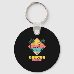 Chaveiro Cancun México Lembrança Família de Flamingo Corres