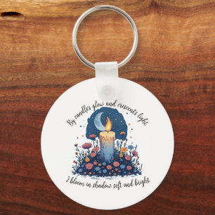 Chaveiro Candle & Flores Sob a Arte Celestial da Lua