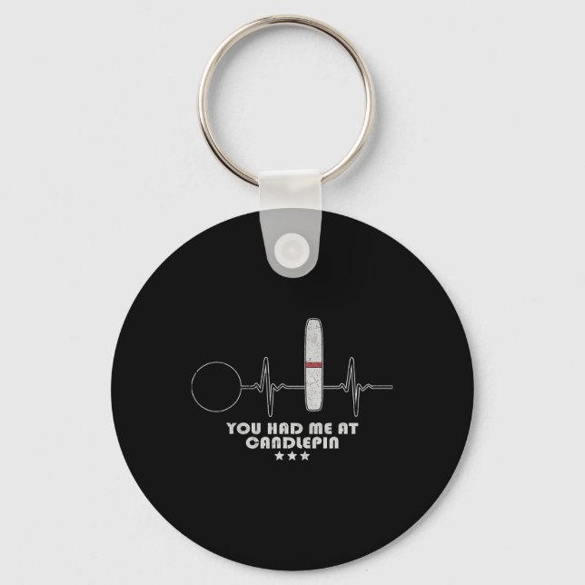 Chaveiro Candlepin Boliche Heartbeat Bowler (Frente)