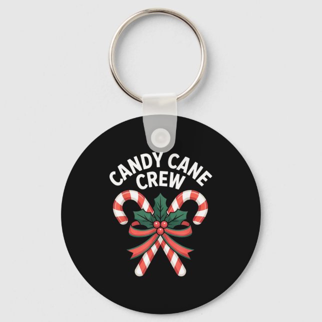 Chaveiro Candy Cane Crew Christmas Girls Boys Kids Adult Ho (Frente)