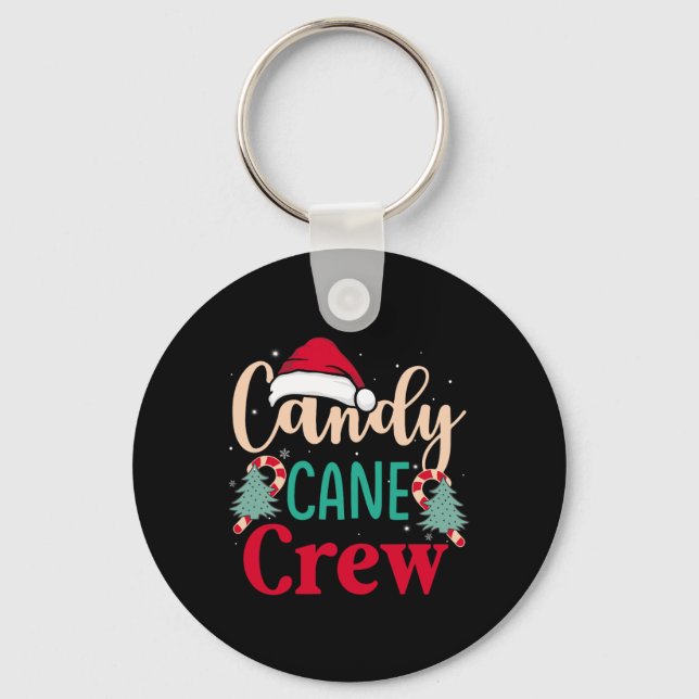 Chaveiro Candy Cane Crew Diversão De Natal Doces Em Xmas Wo (Frente)