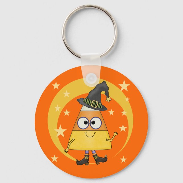 Chaveiro Candy Corn Witch Halloween (Frente)