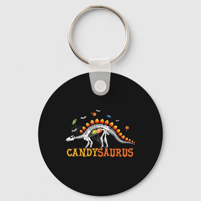 Chaveiro Candysaurus Candy Corn Dinossaur Skeleton Happy Ha (Frente)