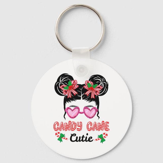 Chaveiro Cane De Natal Cutie Meninas De Arma Mensageiro Xm (Frente)