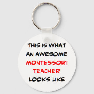 Chaveiro caneca de café da professora de montessori incrí